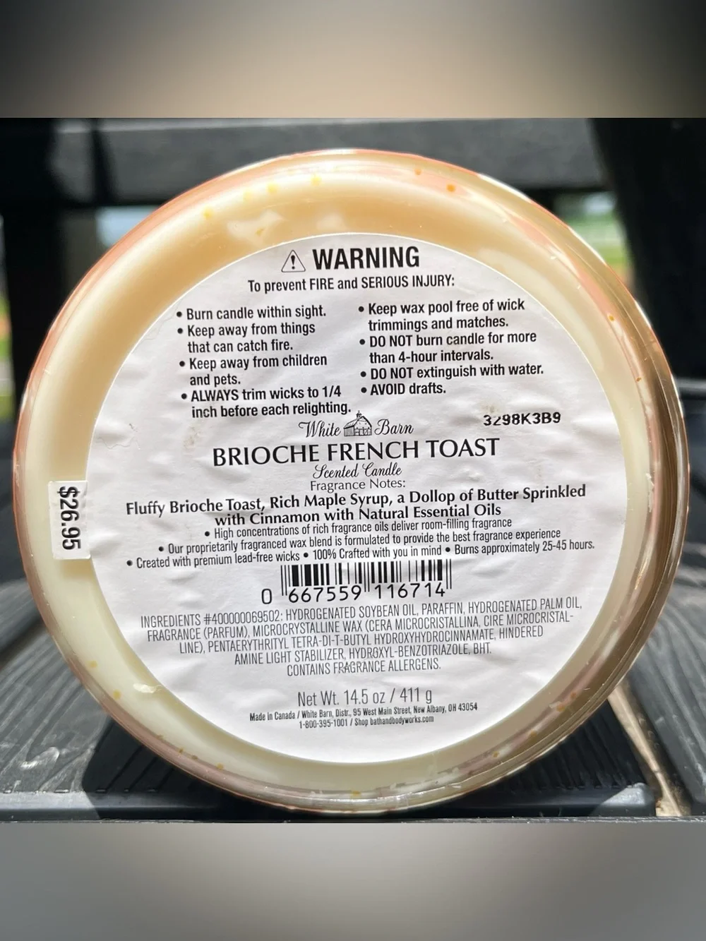 Bath and Body Works Brioche French Toast Candle